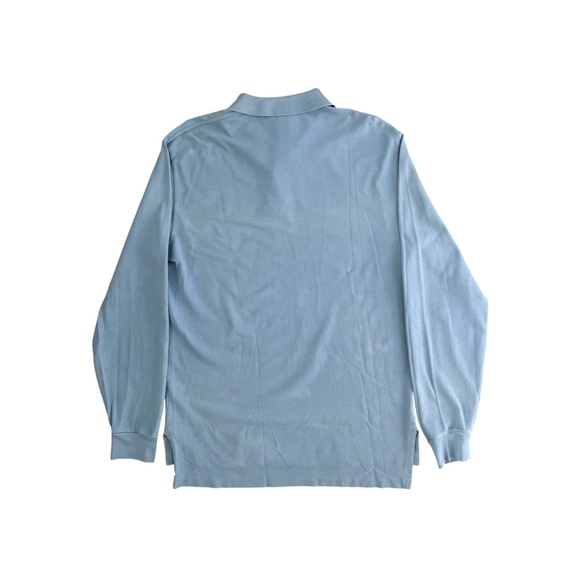 Vintage Polo Ralph Lauren Long Sleeve Shirt Mens Size M Blue Orange Pony Cotton - Picture 4 of 9